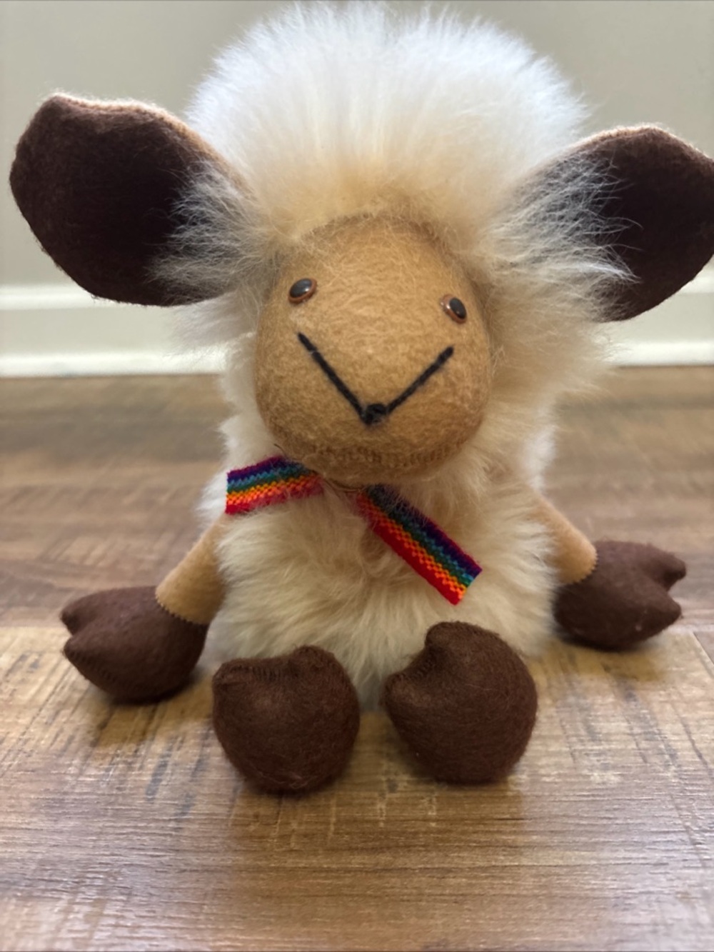 Soft Shupaca Real Alpaca Fur Stuffed Animal - Sheep Made In Peru 11 in EUC